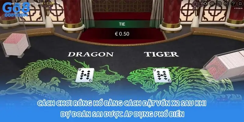 Cách chơi Rồng Hổ bằng cách đặt vốn x2 sau khi dự đoán sai được áp dụng phổ biến